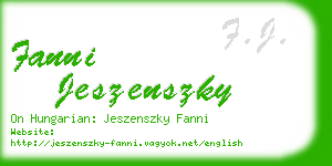 fanni jeszenszky business card